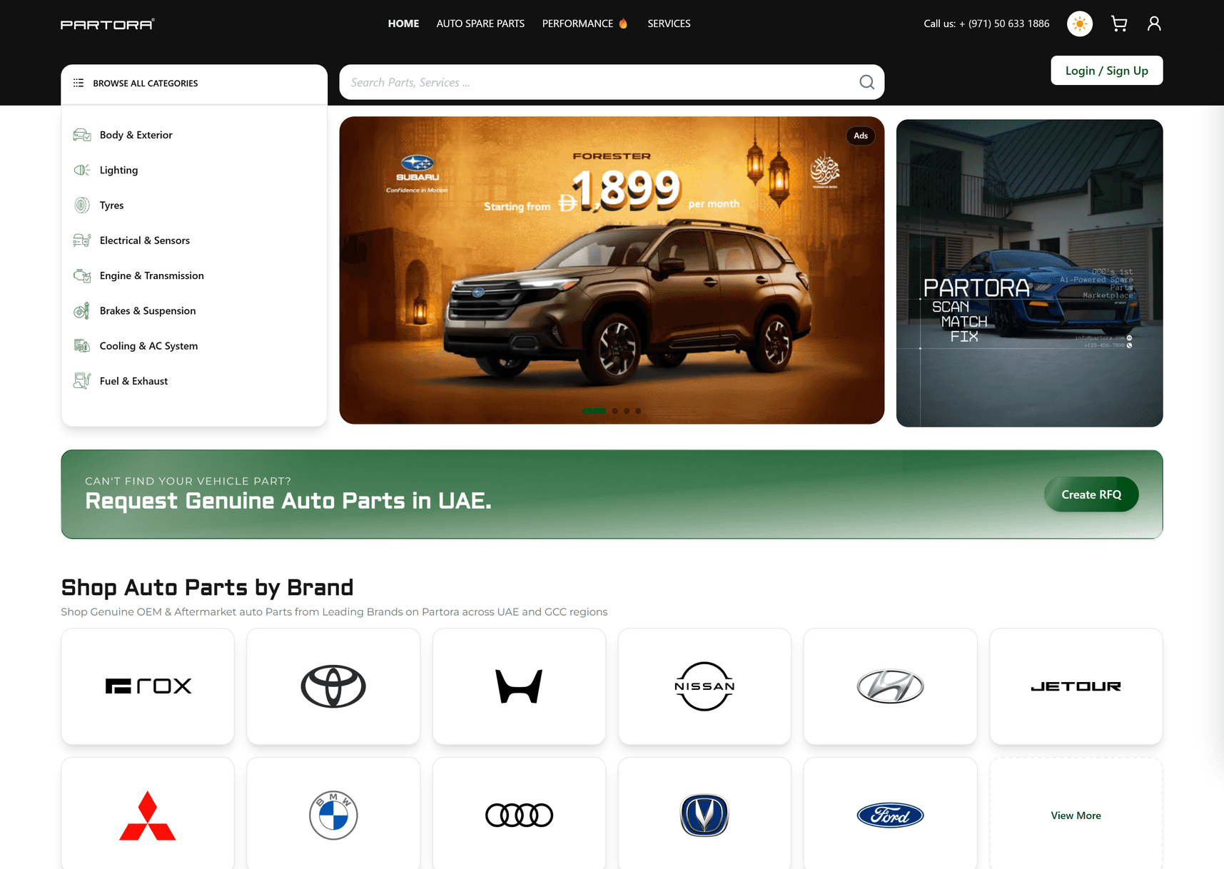 Partora landing page hero